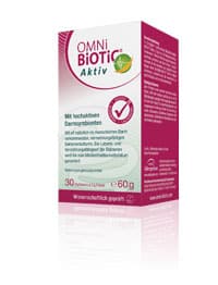 Eine Packung mit Darmbakterien zum Aufbau der Darmflora