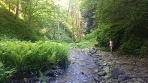 Sandra Exl am Wasserweg in Sörg