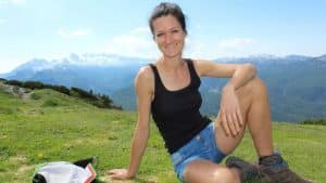 Sandra Exl am Berg in der Nähe vom Gesundheitshotel Spanberger in Gröbming