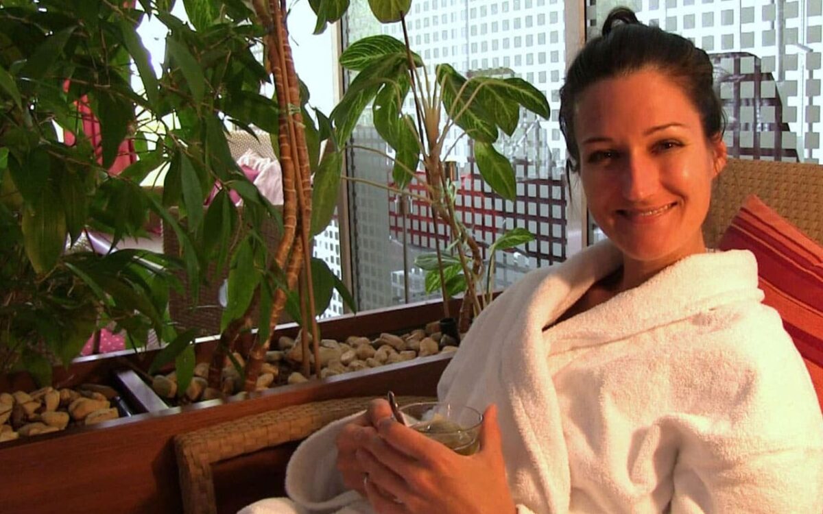 Sandra Exl im Wellness Bereich vom Curhaus Bad Mühllacken